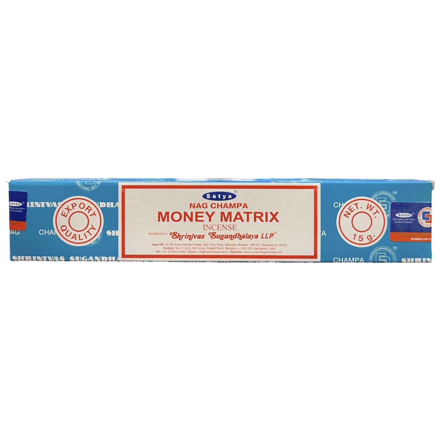 Bastoncini di incenso Satya Money Matrix – Sciarpe dal Mondo